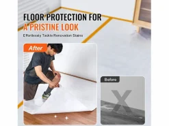 Discount Lámina Protectora para Alfombras SucceBuy, 99 x 3048 cm, Easy Cut Floor Shield, Compatible con Toda una Gama de Materiales para Alfombras Sticker
