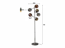 Clearance Kawola Lámpara - Cristal - PELOTA Negro