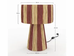 Rendez-Vous Déco Lámpara a rayas naranja de hoja de palma - Soléa