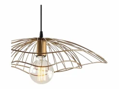 OZAIA Lámpara colgante de alambre metálico - D. 50 x H. 30/110 cm - Oro - ATHERIA