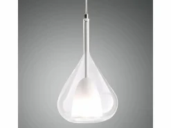 Best Lámpara colgante LED Lila de metal y cristal borosilicato transparente 3481-40-241 Fabas Luce Multicolor