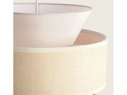 Ledkia Lámpara Colgante Tela Chulu Rojo Frambuesa