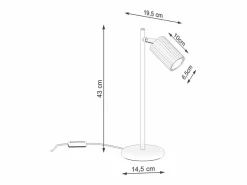 Online Lámpara de escritorio Gloow minimalista de aluminio - 1 fuentes luminosas 4000K - L.14,5 x A.43 cm - ocre Lámpara De Escritorio
