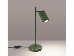 New Sollux Lighting Lámpara de escritorio Gloow minimalista de aluminio - 1 fuentes luminosas 4000K - L.14,5 x A.43 cm - oliva Verde