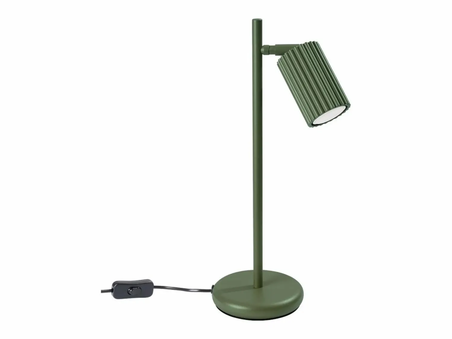 New Sollux Lighting Lámpara de escritorio Gloow minimalista de aluminio - 1 fuentes luminosas 4000K - L.14,5 x A.43 cm - oliva Verde
