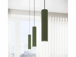 New Sollux Lighting Lámpara de escritorio Gloow minimalista de aluminio - 1 fuentes luminosas 4000K - L.14,5 x A.43 cm - oliva Verde