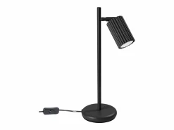 New Sollux Lighting Lámpara de escritorio Gloow minimalista de aluminio - 1 fuentes luminosas 3000K - L.14,5 x A.43 cm - Negro