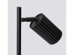 New Sollux Lighting Lámpara de escritorio Gloow minimalista de aluminio - 1 fuentes luminosas 3000K - L.14,5 x A.43 cm - Negro