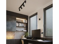 New Sollux Lighting Lámpara de escritorio Gloow minimalista de aluminio - 1 fuentes luminosas 3000K - L.14,5 x A.43 cm - Negro