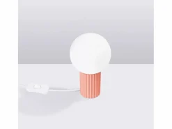Sollux Lighting Lámpara De Escritorio Halo Moderno De Aluminio/Vidrio - 1 Fuentes Luminosas - L.12 X A.19 Cm - Durazno