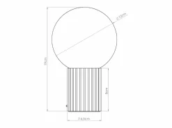 Sollux Lighting Lámpara De Escritorio Halo Moderno De Aluminio/Vidrio - 1 Fuentes Luminosas - L.12 X A.19 Cm - Durazno