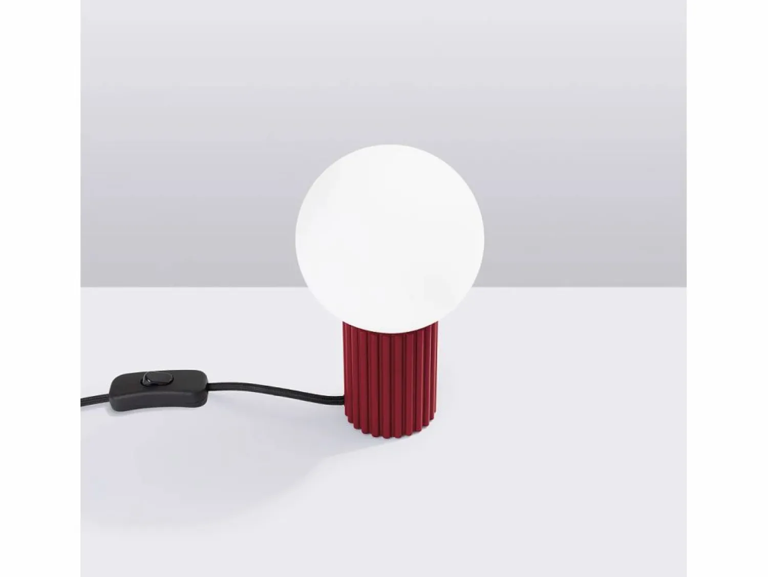 Online Sollux Lighting Lámpara De Escritorio Halo Moderno De Aluminio/Vidrio - 1 Fuentes Luminosas - L.12 X A.19 Cm - Borgoña Granate