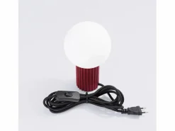 Online Sollux Lighting Lámpara De Escritorio Halo Moderno De Aluminio/Vidrio - 1 Fuentes Luminosas - L.12 X A.19 Cm - Borgoña Granate