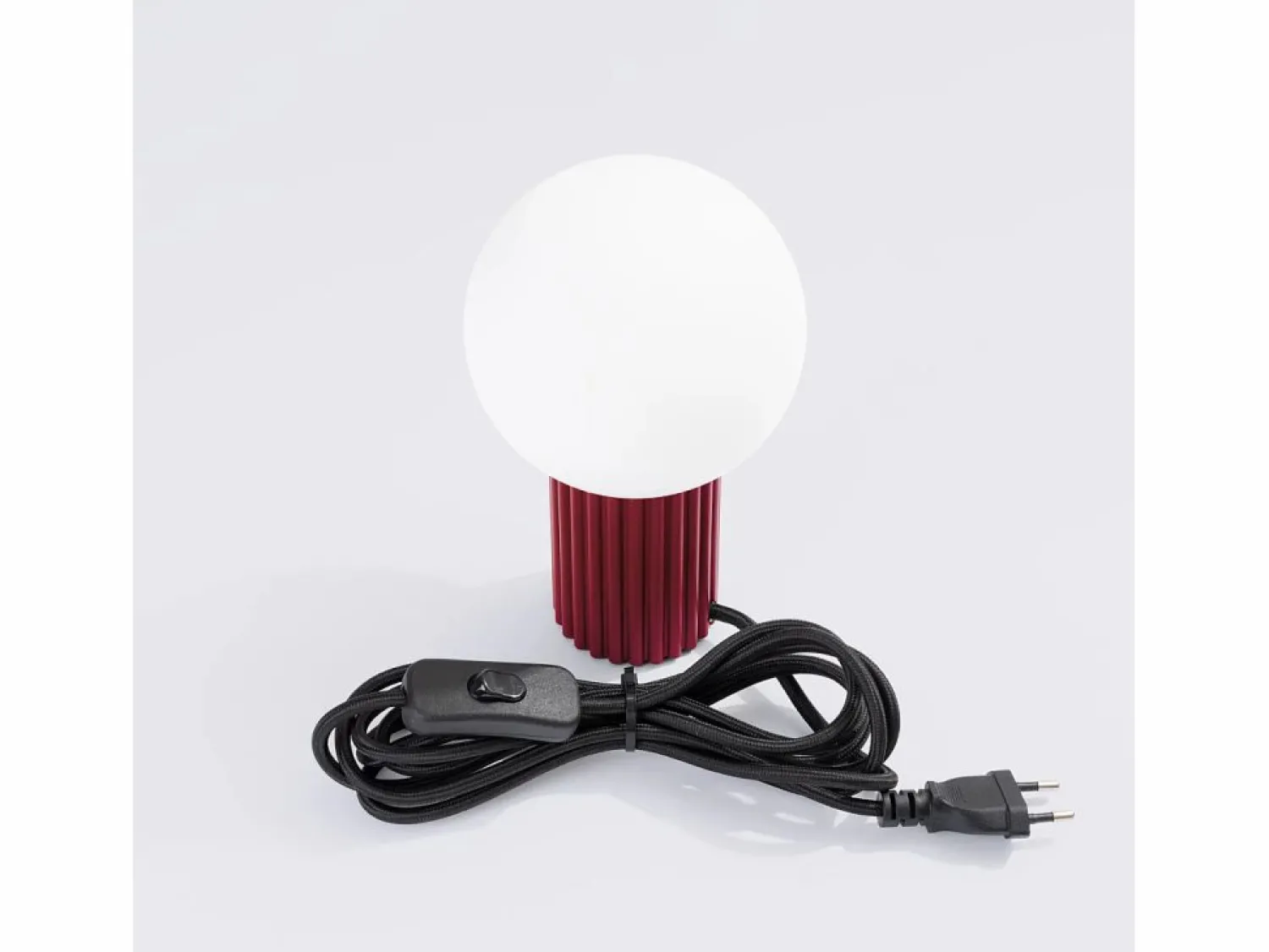 Online Sollux Lighting Lámpara De Escritorio Halo Moderno De Aluminio/Vidrio - 1 Fuentes Luminosas - L.12 X A.19 Cm - Borgoña Granate