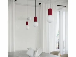 Online Sollux Lighting Lámpara De Escritorio Halo Moderno De Aluminio/Vidrio - 1 Fuentes Luminosas - L.12 X A.19 Cm - Borgoña Granate