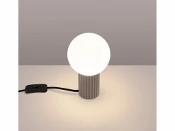 Sale Lámpara De Escritorio Halo Moderno De Aluminio/Vidrio - 1 Fuentes Luminosas - L.12 X A.19 Cm - Gris Pardo Lámpara De Escritorio