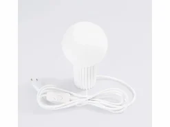 Clearance Sollux Lighting Lámpara De Escritorio Halo Moderno De Aluminio/Vidrio - 1 Fuentes Luminosas - L.12 X A.19 Cm - Blanco