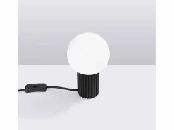 Clearance Sollux Lighting Lámpara De Escritorio Halo Moderno De Aluminio/Vidrio - 1 Fuentes Luminosas - L.12 X A.19 Cm - Negro