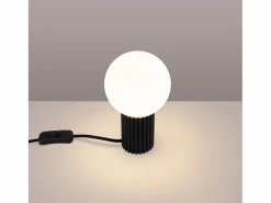 Clearance Sollux Lighting Lámpara De Escritorio Halo Moderno De Aluminio/Vidrio - 1 Fuentes Luminosas - L.12 X A.19 Cm - Negro