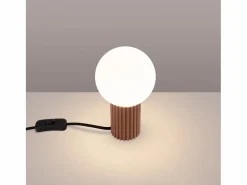 Sollux Lighting Lámpara De Escritorio Halo Moderno De Aluminio/Vidrio - 1 Fuentes Luminosas - L.12 X A.19 Cm - Moca