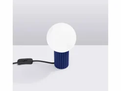 Sollux Lighting Lámpara De Escritorio Halo Moderno De Aluminio/Vidrio - 1 Fuentes Luminosas - L.12 X A.19 Cm - Ultramarino