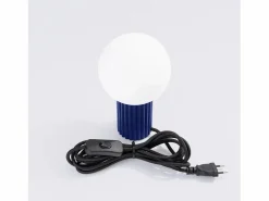 Sollux Lighting Lámpara De Escritorio Halo Moderno De Aluminio/Vidrio - 1 Fuentes Luminosas - L.12 X A.19 Cm - Ultramarino