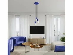 Sollux Lighting Lámpara De Escritorio Halo Moderno De Aluminio/Vidrio - 1 Fuentes Luminosas - L.12 X A.19 Cm - Ultramarino