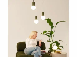 Best Lámpara De Escritorio Halo Moderno De Aluminio/Vidrio - 1 Fuentes Luminosas - L.12 X A.19 Cm - Oliva Lámpara De Escritorio