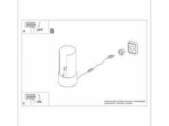 Sollux Lighting Lámpara de escritorio Torow minimalista de acero - 1 fuentes luminosas 4000K - L.10 x A.21 cm -