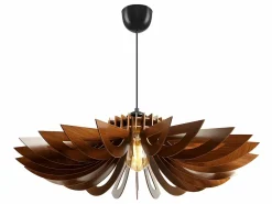 OZAIA Lámpara de MDF - Luminaria D. 68 x Alt. 50 cm - Marrón - FARITA