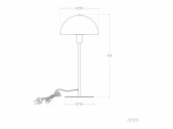 Ledkia Lámpara de Mesa Aluminio Madow Marrón