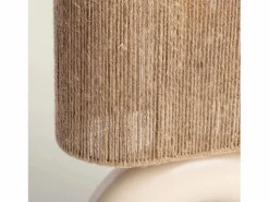 Ledkia Lámpara de Mesa Cerámica y Cuerda Natural Callie Beige