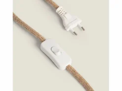 Ledkia Lámpara de Mesa Cerámica y Cuerda Natural Callie Beige
