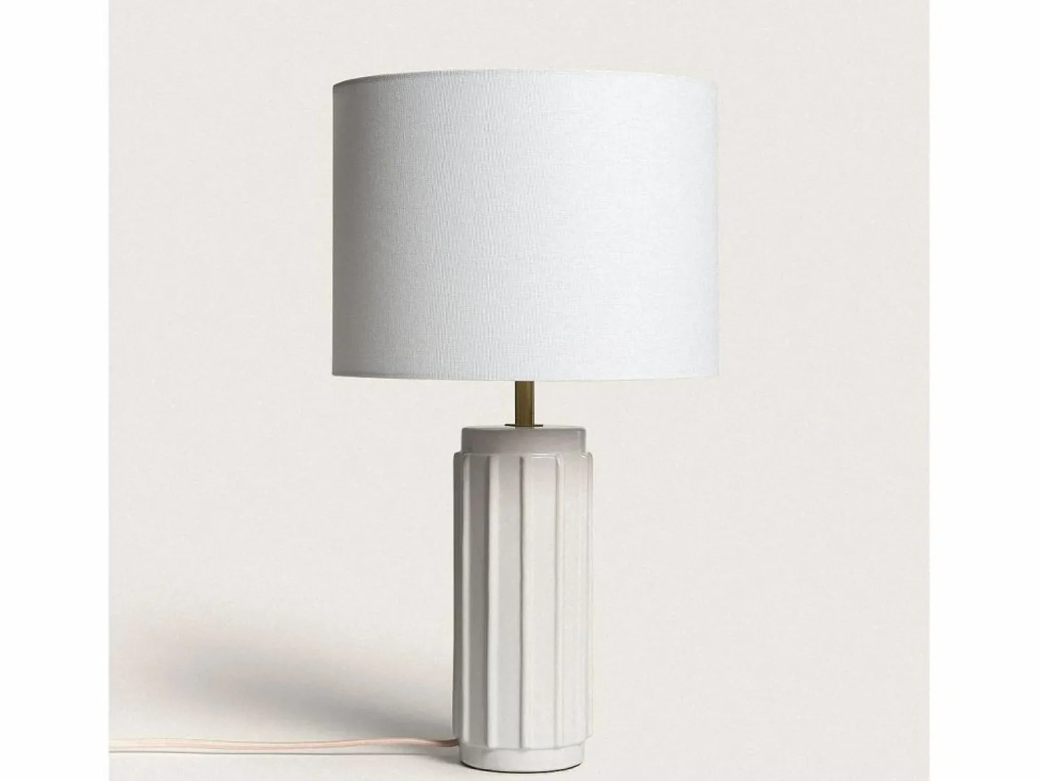 Clearance Ledkia Lámpara de Mesa de Cerámica Corbusier Blanco