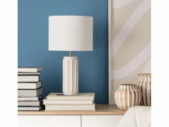 Clearance Ledkia Lámpara de Mesa de Cerámica Corbusier Blanco