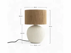 New Lámpara de mesa de yute y papel - Nina Lámpara De Mesa