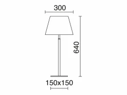 Online Lámpara de mesa FIRENZE estilo clásico - Alt. 64 cm - E27 60W- cable 2 metros - on&off - IP20 - acero y blanco Lámpara De Mesa