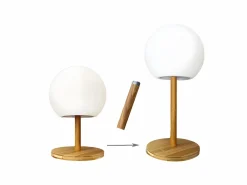 Hot Lumisky Lámpara de mesa inalámbrica H28CM LUNY Color natural claro