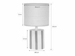 Outlet Sweeek Lámpara de mesa interior cerámica pantalla de efecto de mimbre Mostaza