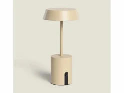 Clearance Ledkia Lámpara de Mesa LED Metal Inalámbrica para Exterior Ula Beige