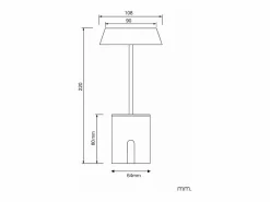 Clearance Ledkia Lámpara de Mesa LED Metal Inalámbrica para Exterior Ula Beige