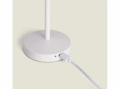 New Ledkia Lámpara de Mesa LED Portátil para Exterior Metal con Batería Recargable Lendora Blanco