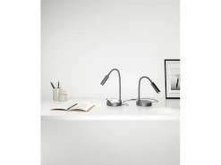 Sale Lámpara de mesa LED Stem 5W negra, luz cálida, carga inalámbrica y cabezal ajustable Lámpara De Escritorio