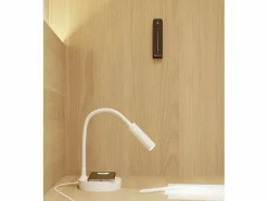 Sale Lámpara de mesa LED Stem 5W negra, luz cálida, carga inalámbrica y cabezal ajustable Lámpara De Escritorio