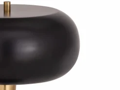 OZAIA Lámpara de mesa metálica, D. 26 x H.50 cm, Dorado y negro, KERRY