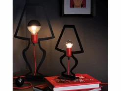 Lámpara de mesa Silhouette grande 30x54 cm en hierro estilizado Diseño moderno de ensueño Conexión E27 Made in Italy