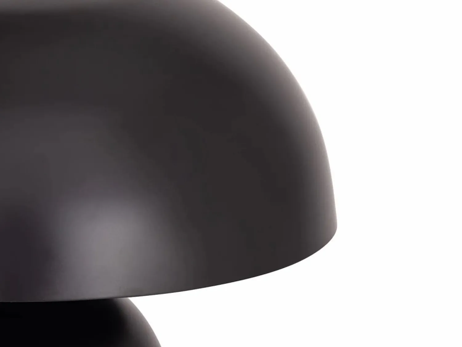 Clearance OZAIA Lámpara de mesa tipo seta de metal, D. 31 x Alt. 25 cm, , SIDNEY Negro
