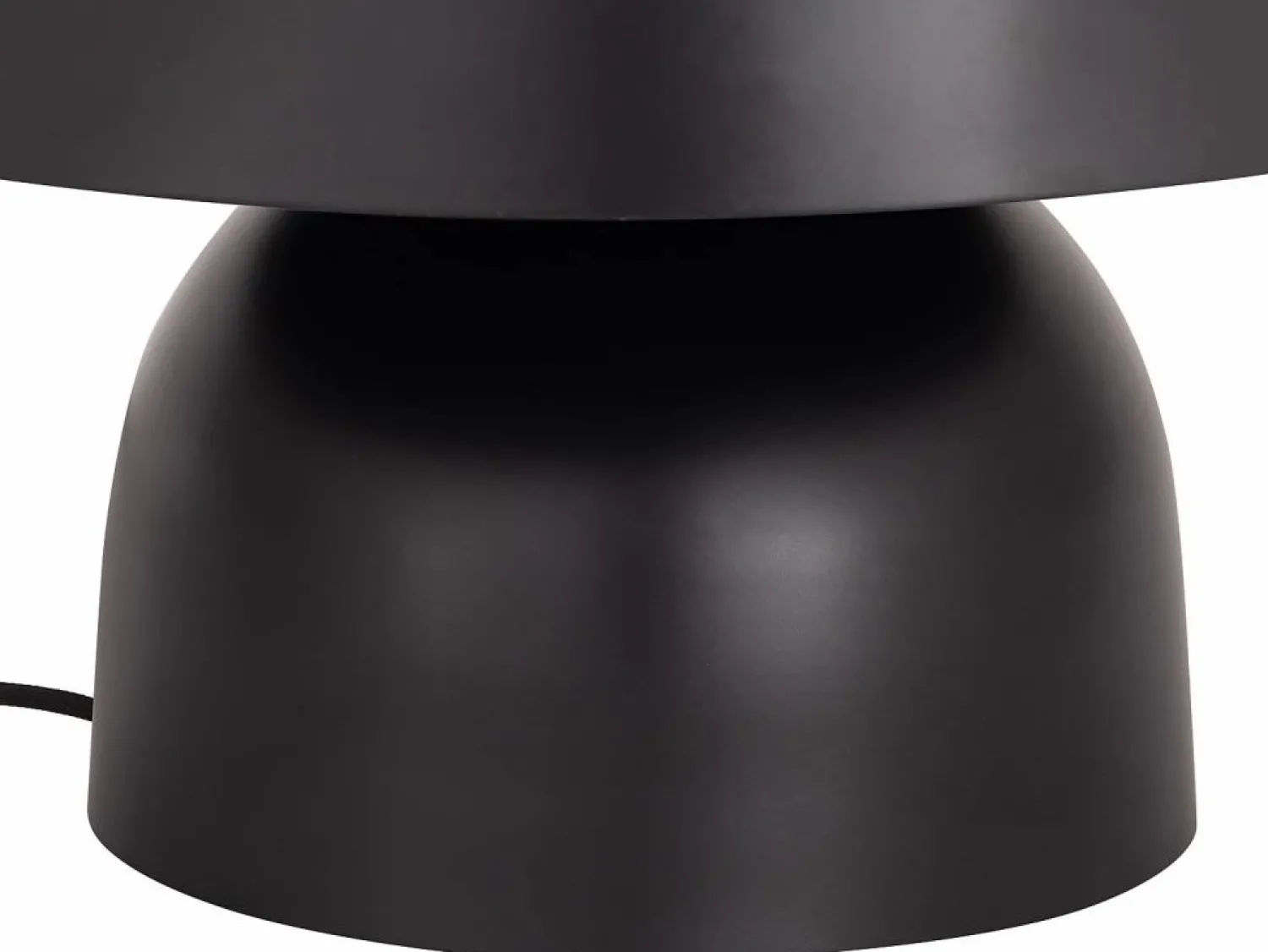 Clearance OZAIA Lámpara de mesa tipo seta de metal, D. 31 x Alt. 25 cm, , SIDNEY Negro