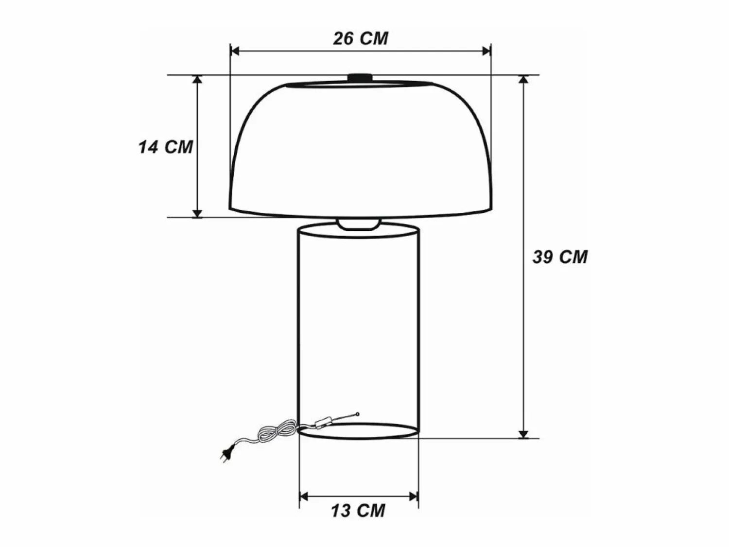 Clearance OZAIA Lámpara de mesa tipo seta de metal, D. 26 x Alt. 39 cm, , WINDY Verde
