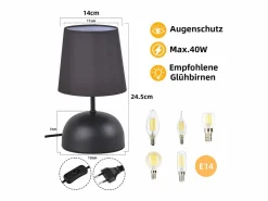 Outlet Lámpara de mesita de noche , juego de 2, cable , tela pequeña, diseño moderno Lámpara De Mesa